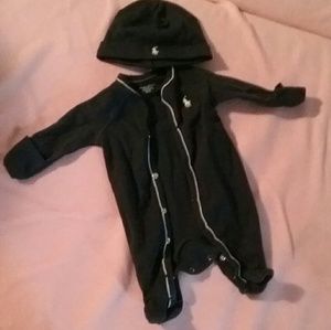 Polo Hat and Matching onesie